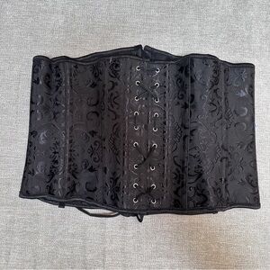 Black Jacquard Corset 2XL Gothic Steampunk Festival Wear